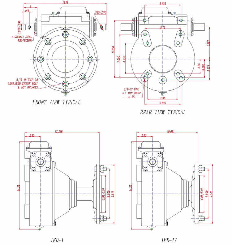 AEP-1 Series Final-dive Gear Box (Wheel-drive Gear Box)